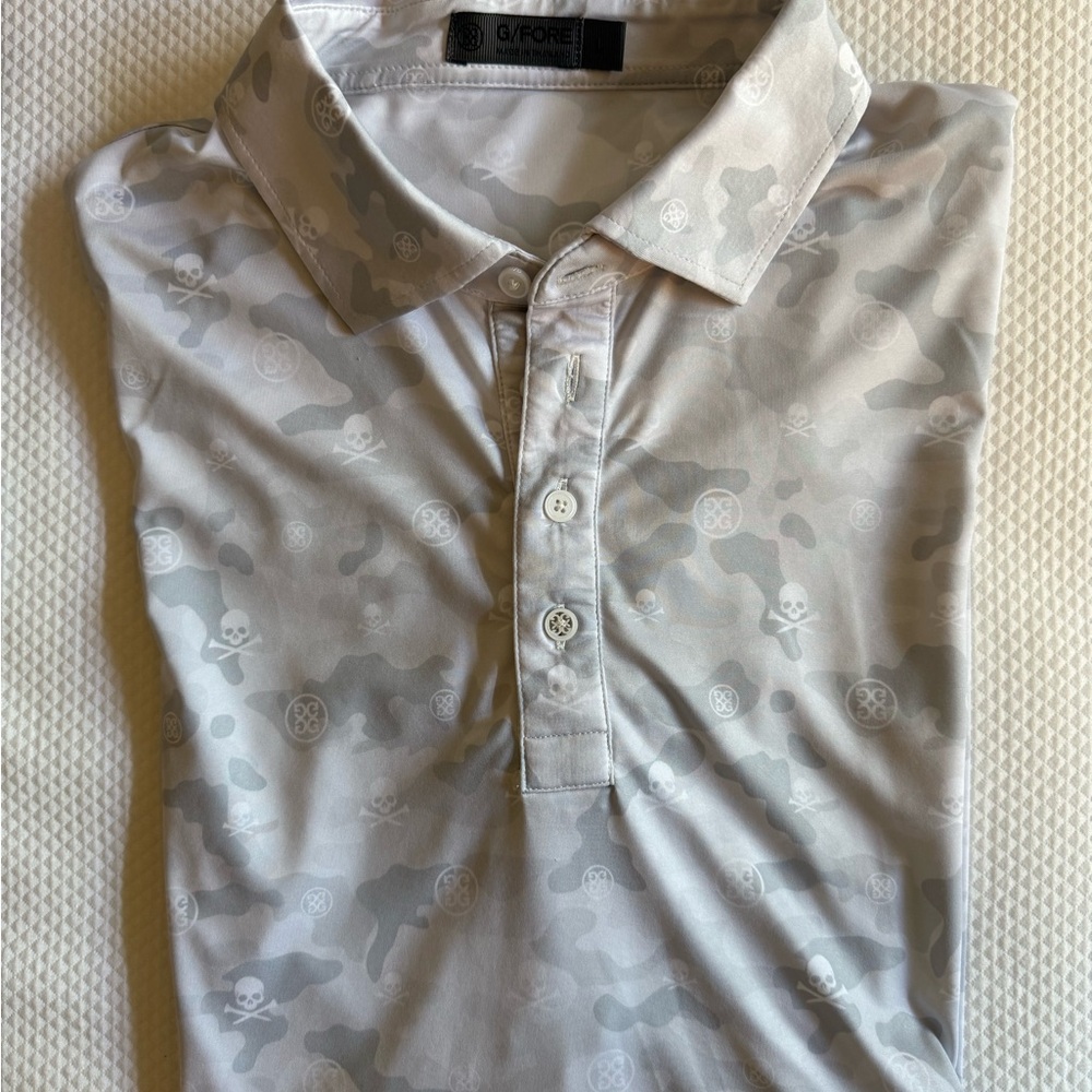 G/FORE Gray Camo Polo Shirt NWOT